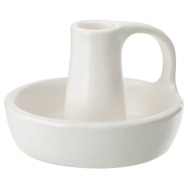 IKEA GODTAGBAR Candlestick ceramic white 3 "