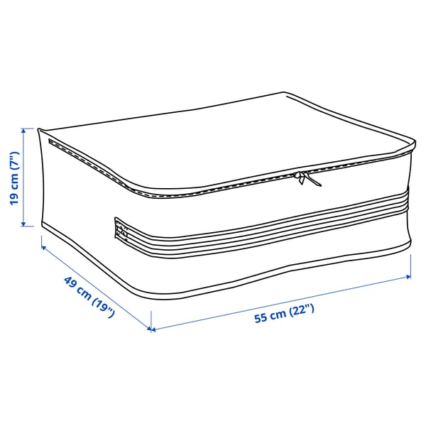 IKEA GÖRSNYGG Storage Case White/clear 22x19x7 "