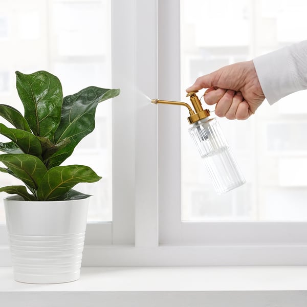 IKEA GRADVIS Plant Mister Clear Glass/gold 5 Oz