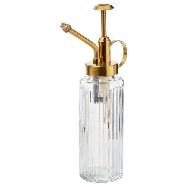 IKEA GRADVIS Plant mister clear glass/gold 5 oz