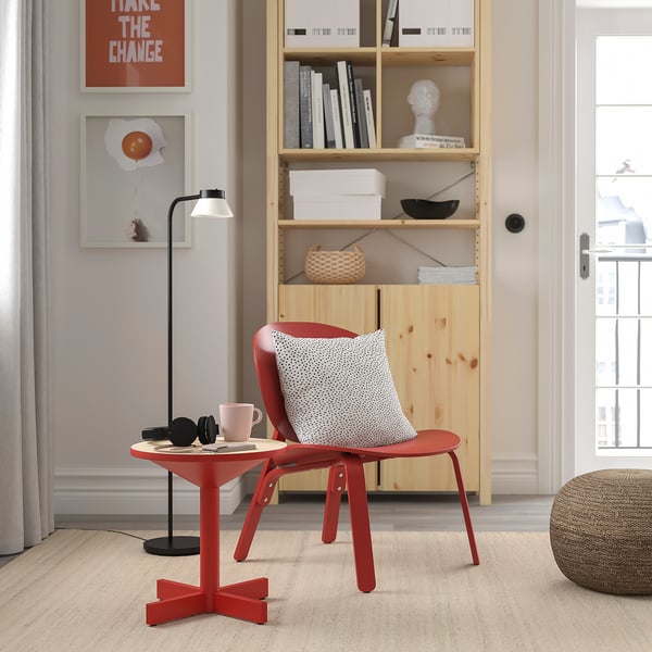 IKEA GRIMSARBO Side Table Pine Plywood/bright Red