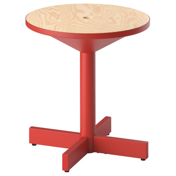 IKEA GRIMSARBO Side table pine plywood/bright red