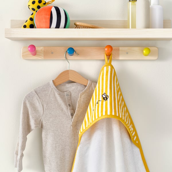 IKEA GRÖNFINK Baby Towel With Hood Yellow 31x31 "