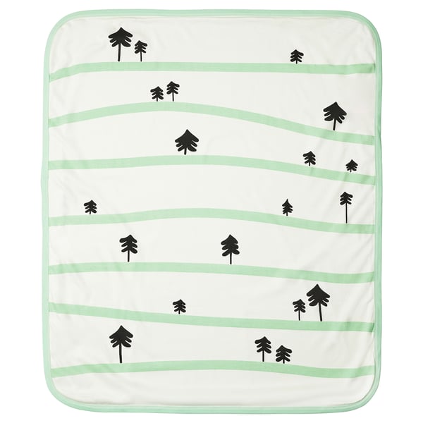 IKEA GRÖNFINK Blanket Green/tree Pattern 31x39 "