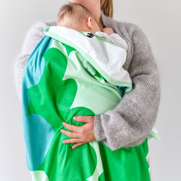 IKEA GRÖNFINK Blanket Green/tree Pattern 31x39 "