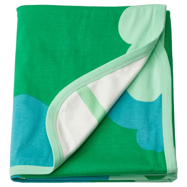 IKEA GRÖNFINK Blanket green/tree pattern 31x39 "