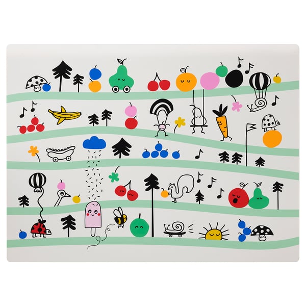 IKEA GRÖNFINK Place mat multicolor 11 ¾x15 ¾ "