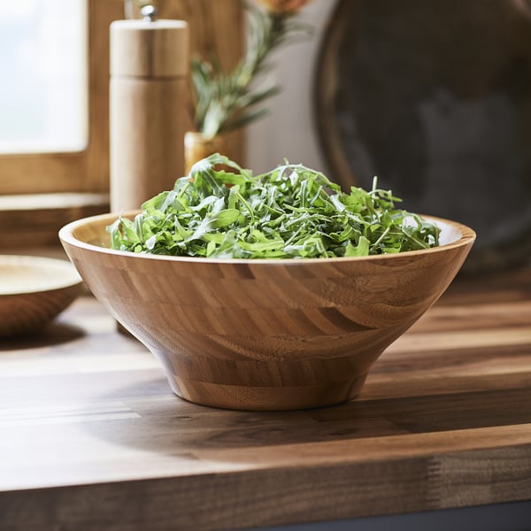 IKEA GRÖNSAKER Serving Bowl Bamboo 11 "