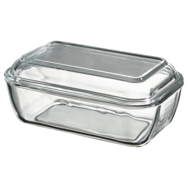 IKEA GRYNSOPP Butter dish clear glass
