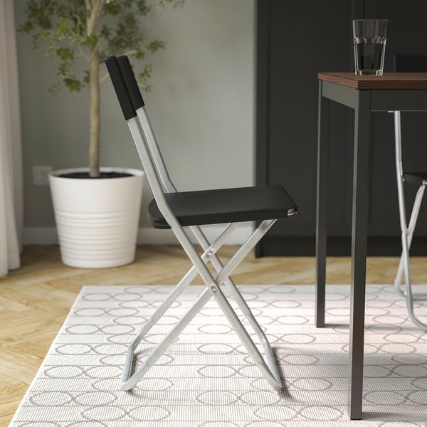 IKEA GUNDE Folding Chair Black