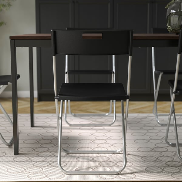 IKEA GUNDE Folding Chair Black
