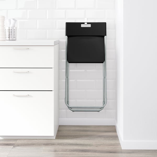 IKEA GUNDE Folding Chair Black