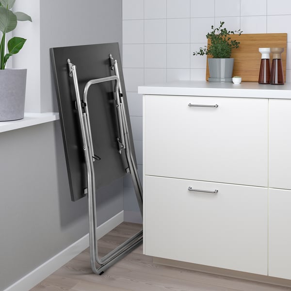 IKEA GUNDE Folding Table Black 26 3/8x26 3/8 "