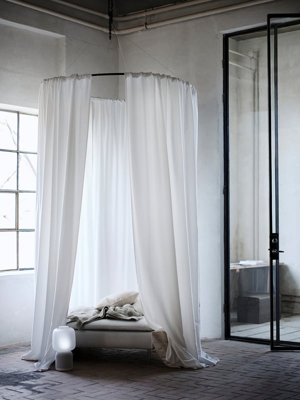 IKEA GUNNLAUG Sound Absorbing Curtain White 57x98 "