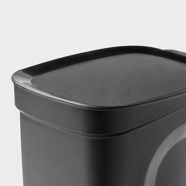 IKEA HÄCKSAX Step Trash Can Black 3 Gallon