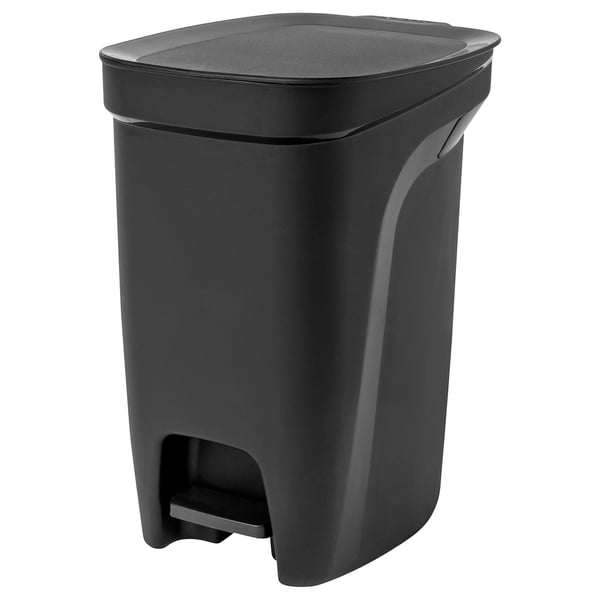 IKEA HÄCKSAX Step trash can black 3 gallon