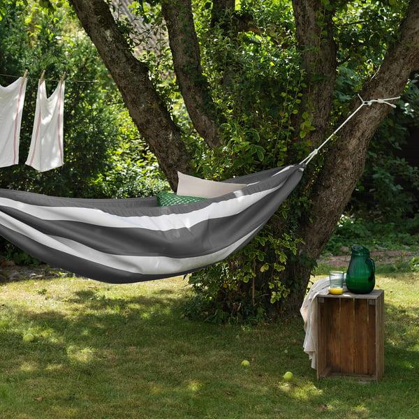 IKEA HAMNÖN Hammock Anthracite/white 59x104 3/8 "