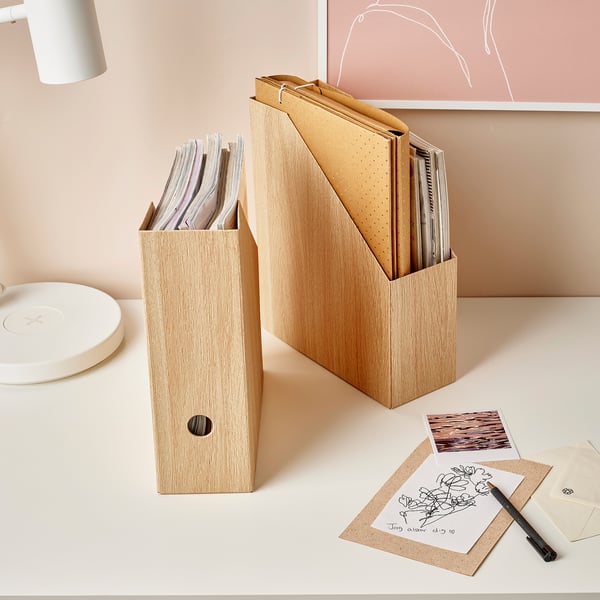 IKEA HÄSTVISKARE Magazine File Oak Effect
