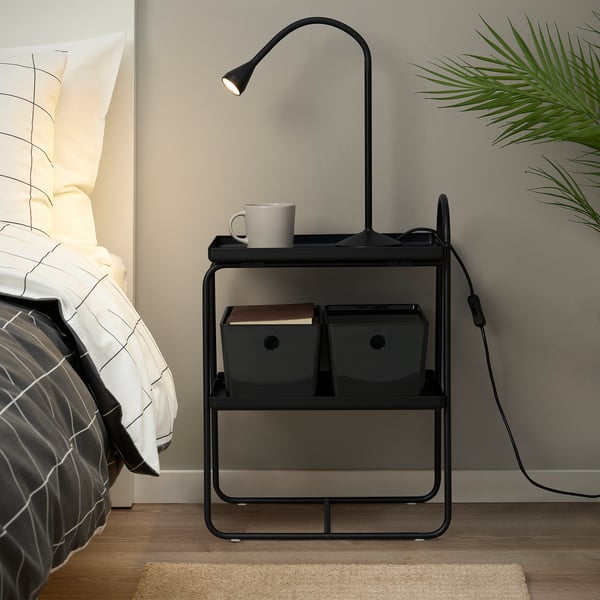 IKEA HATTÅSEN Bedside Table/shelf Unit Black