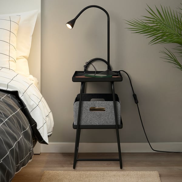 IKEA HATTÅSEN Bedside Table/shelf Unit Black