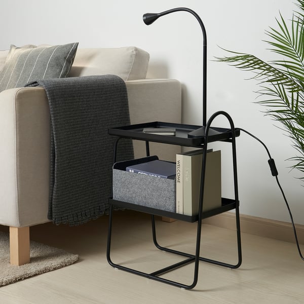 IKEA HATTÅSEN Bedside Table/shelf Unit Black