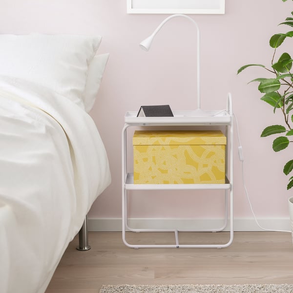 IKEA HATTÅSEN Bedside Table/shelf Unit White