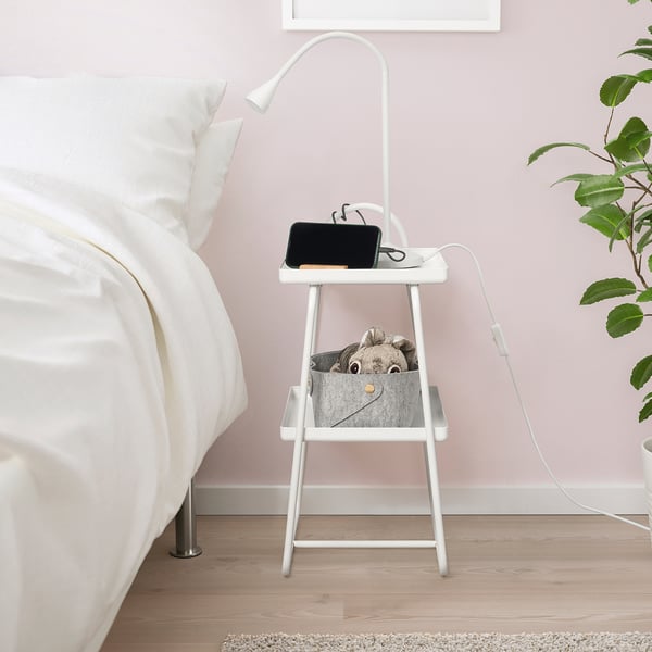 IKEA HATTÅSEN Bedside Table/shelf Unit White