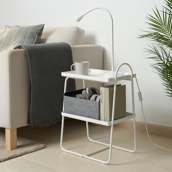 IKEA HATTÅSEN Bedside Table/shelf Unit White