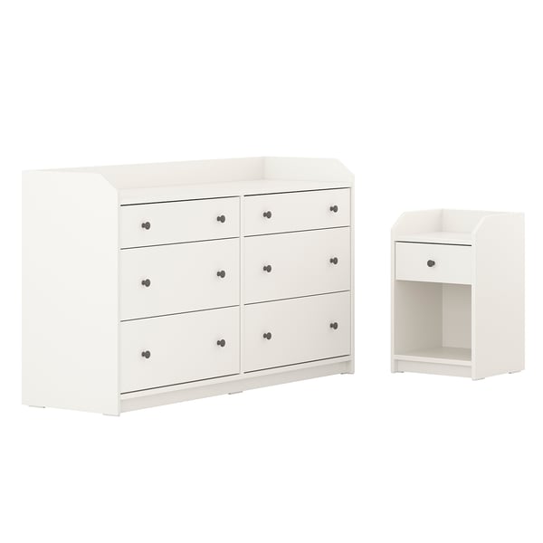 IKEA HAUGA Bedroom furniture set of 2 white