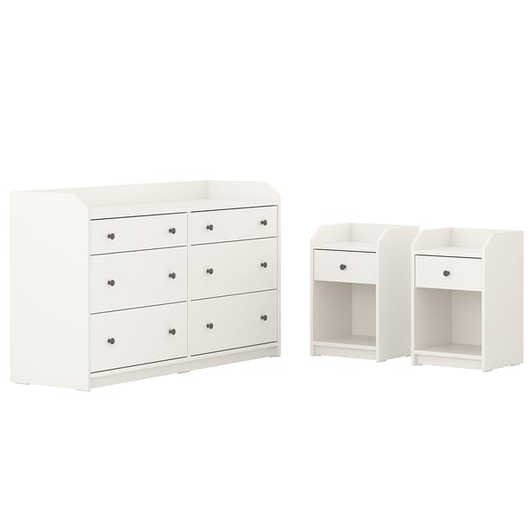 IKEA HAUGA Bedroom furniture set of 3 white