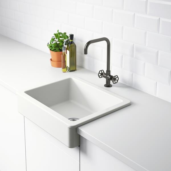 IKEA HAVSEN Apron Front Sink White 25x19 "