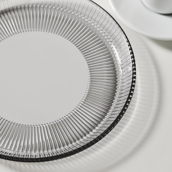 IKEA HAVSGÄDDA Side Plate Stripe Pattern/gray 8 "