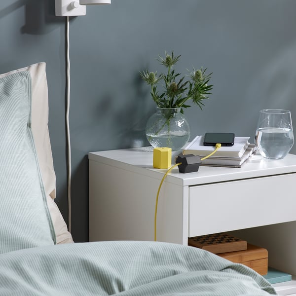 IKEA HAVSKÅL 2-piece USB Anchor Black/yellow