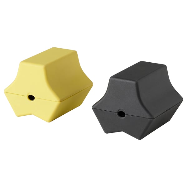 IKEA HAVSKÅL 2-piece USB anchor black/yellow