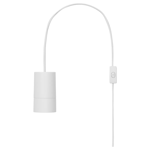 IKEA HAVSRIS Cord set with switch white 15 ' 5 "