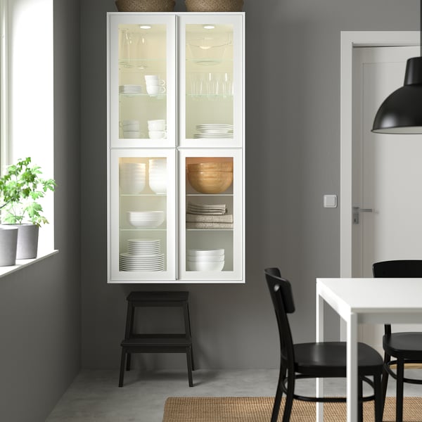 IKEA HEJSTA Glass Door White/clear Glass 15x30 "