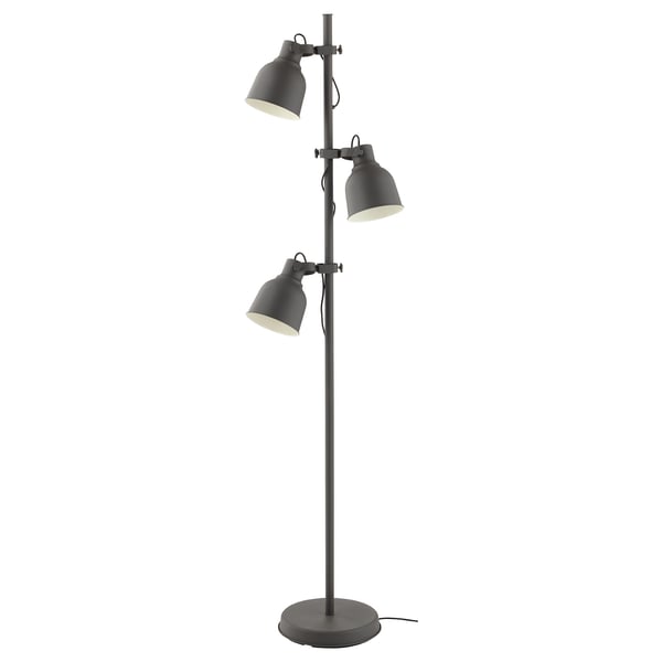 IKEA HEKTAR Floor lamp with 3-spotlights dark gray