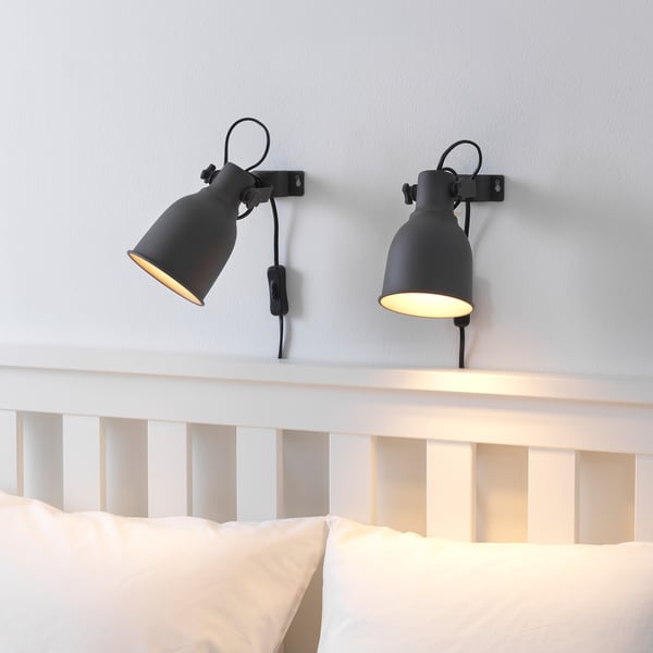 IKEA HEKTAR Wall/clamp Spotlight Dark Gray