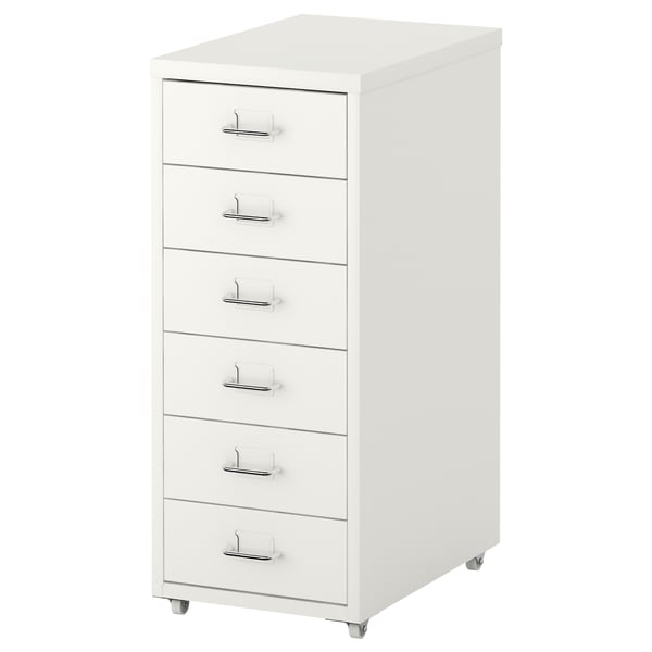 IKEA HELMER Drawer unit on casters white 11x27 1/8 "