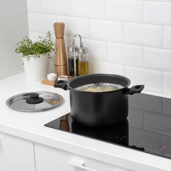 IKEA HEMLAGAD 6-piece Cookware Set Black