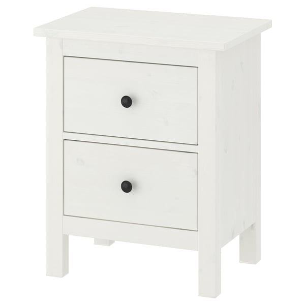 IKEA HEMNES 2-drawer chest white stain 21 1/4x26 "
