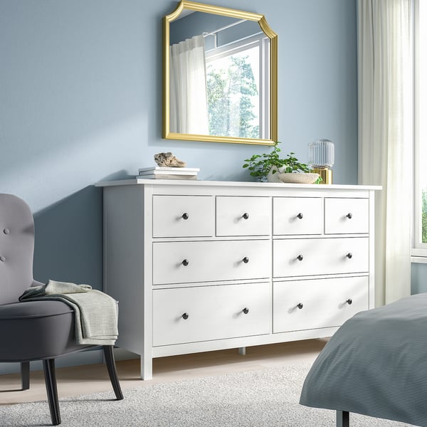 IKEA HEMNES 8-drawer Dresser White Stain 63x37 3/4 "