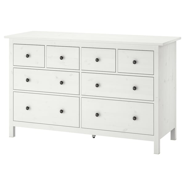 IKEA HEMNES 8-drawer dresser white stain 63x37 3/4 "