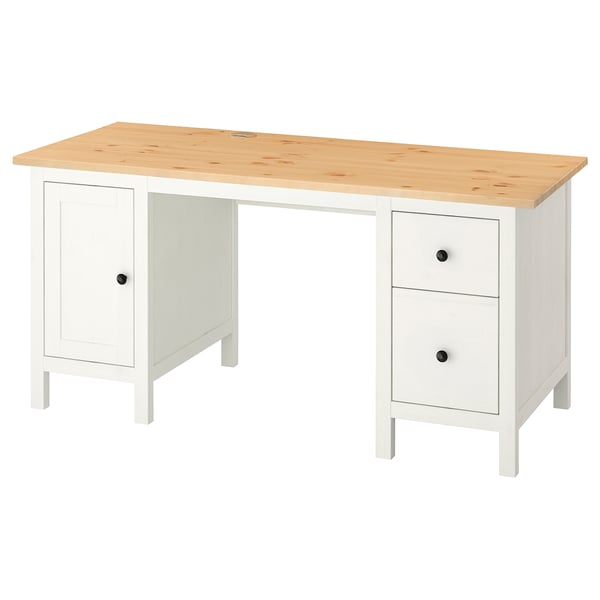 IKEA HEMNES Desk white stain/light brown 61x25 5/8 "