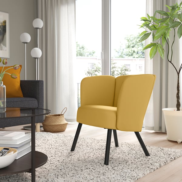IKEA HERRÅKRA Armchair Diseröd Dark Yellow