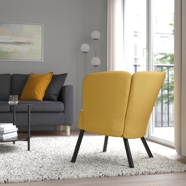 IKEA HERRÅKRA Armchair Diseröd Dark Yellow