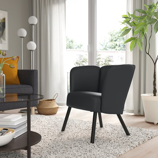 IKEA HERRÅKRA Armchair Skulsta Black