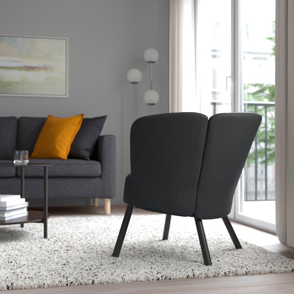 IKEA HERRÅKRA Armchair Skulsta Black