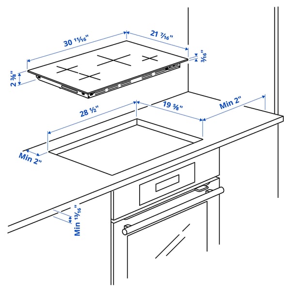 IKEA HIDINGSTA Induction Cooktop Black 30 "