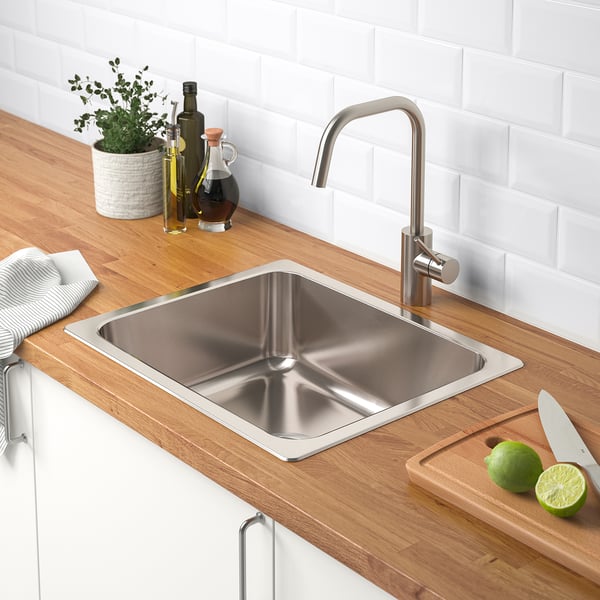 IKEA HILLESJÖN Sink Stainless Steel 22x18 1/8 "